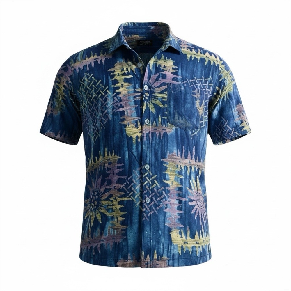 Tropical Tantrum‎ Short Sleeve Button Up Hawaiian Shirt Men's Size Medium